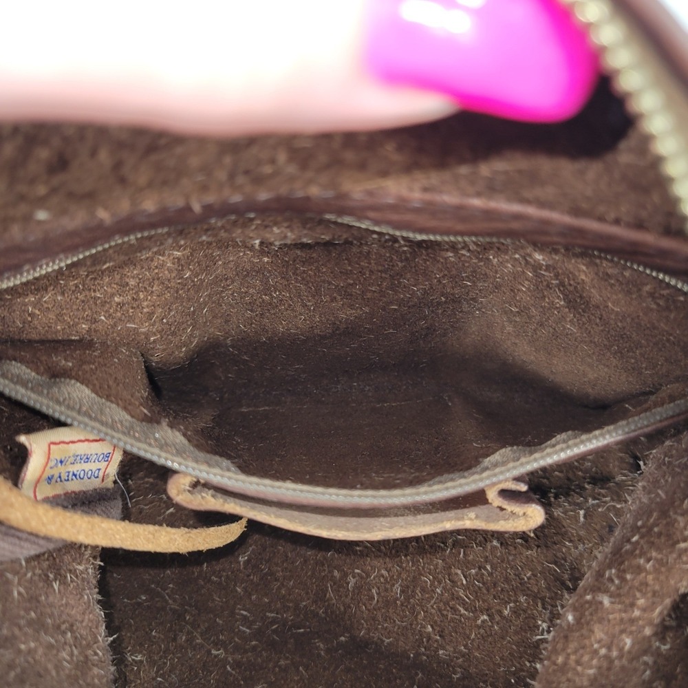 Vintage Dooney & Bourke Hobo Sac Bag Medium Brown Leather Shoulder Slouchy USA - Picture 9 of 14